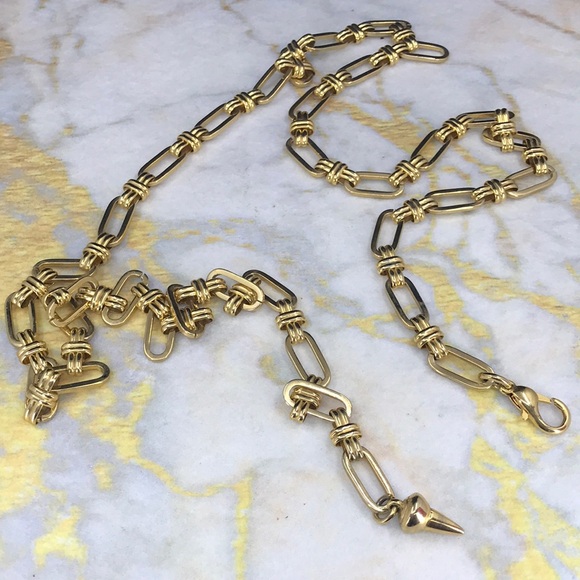 Link chain Golden waist Belt of 90’S - Picture 2 of 5